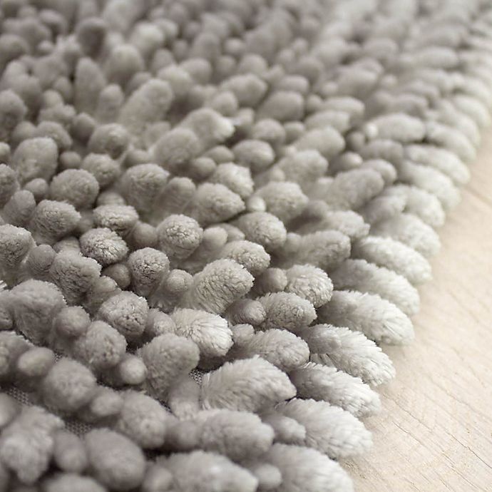 slide 3 of 4, Laura Ashley Butter Chenille Bath Rug - Light Grey, 17 in x 24 in