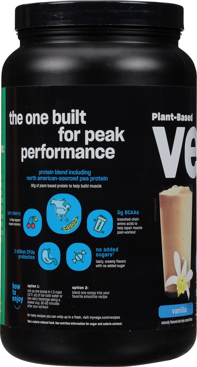 slide 7 of 9, Vega Sport Vanilla Flavored Premium Protein Powder, 29.2 oz