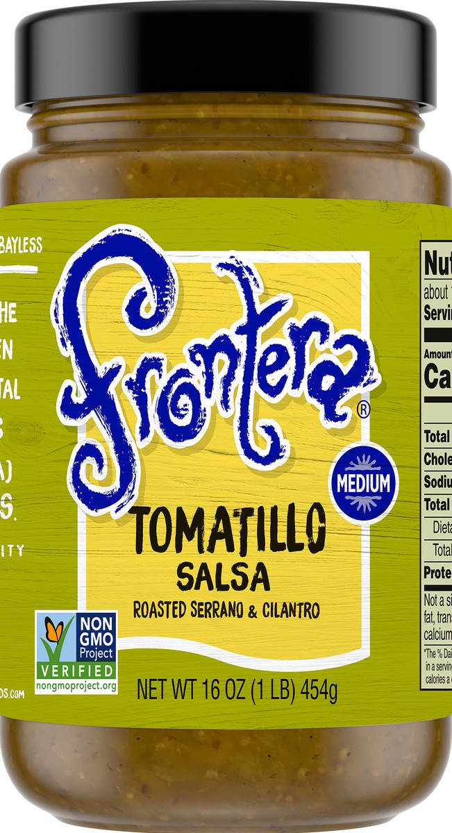 slide 5 of 5, Frontera Medium Roasted Serrano & Cilantro Tomatillo Salsa 16 oz, 16 oz