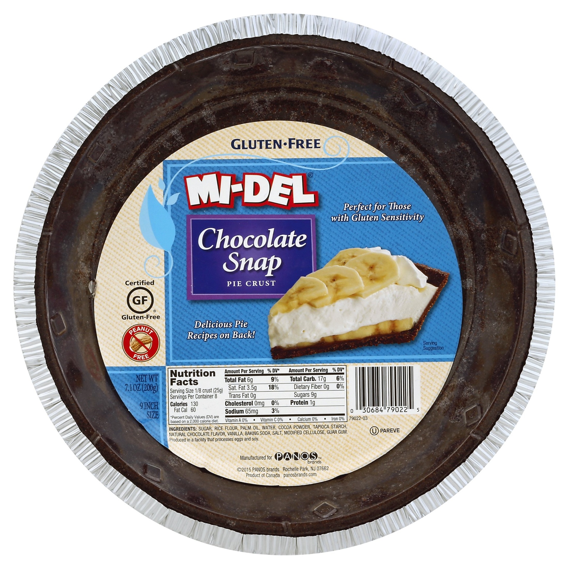 slide 1 of 1, MI-Del Gluten Free-Peanut Free Chocolate Snap Pie Crust, 7.1 oz