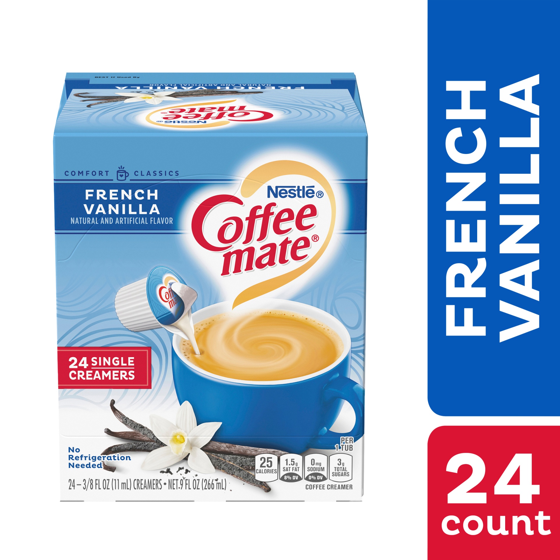 slide 1 of 13, Nestlé Coffee Mate French Vanilla Creamer Cups, 24 ct