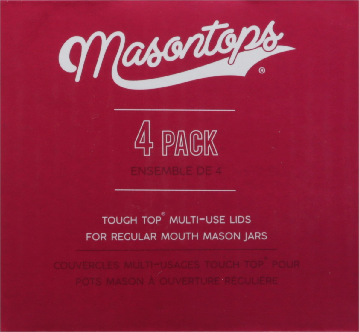slide 9 of 9, Masontops Tough Top Durable Multi-Use Lids 4 ea, 4 ct
