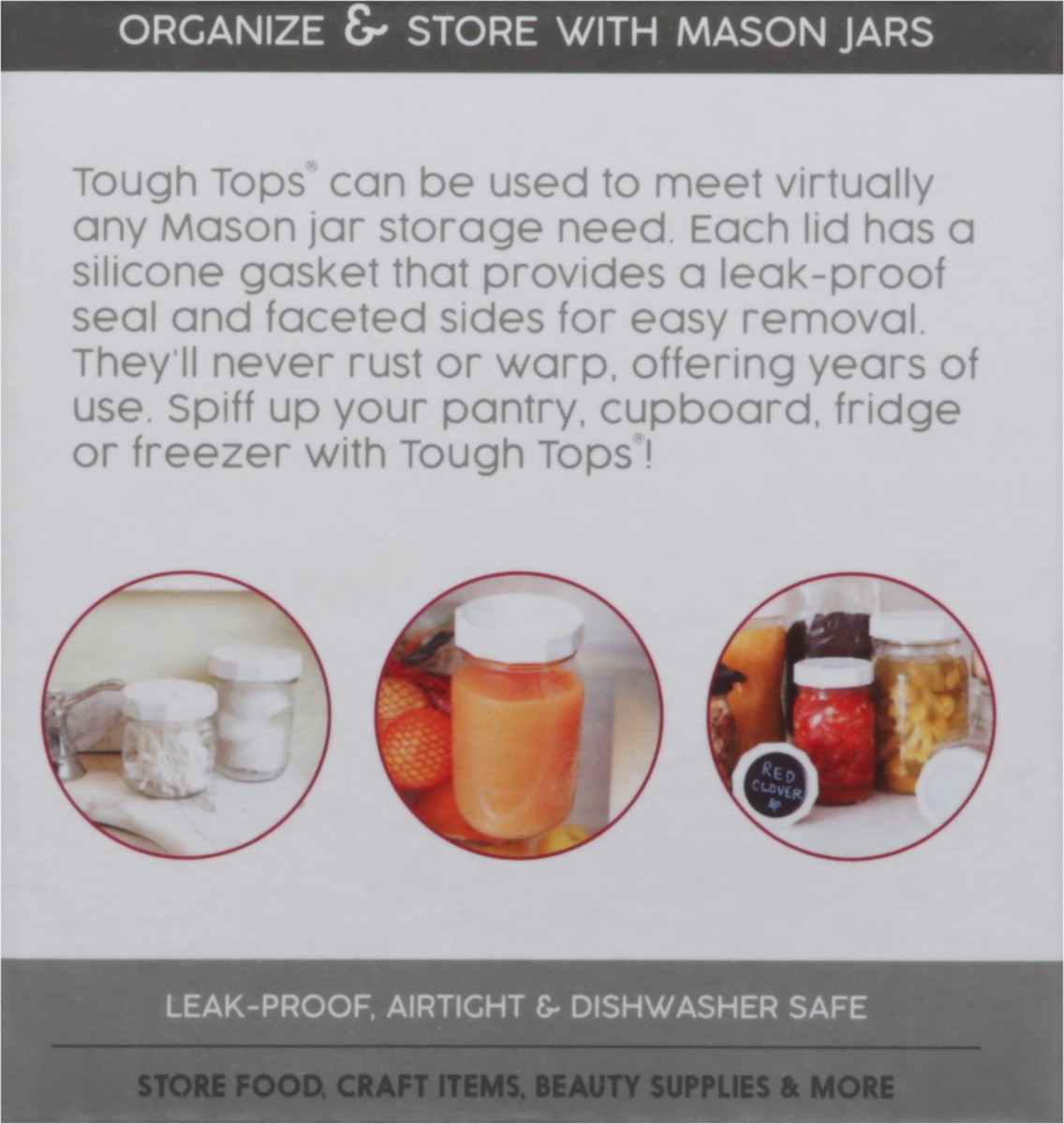 slide 3 of 9, Masontops Tough Top Durable Multi-Use Lids 4 ea, 4 ct