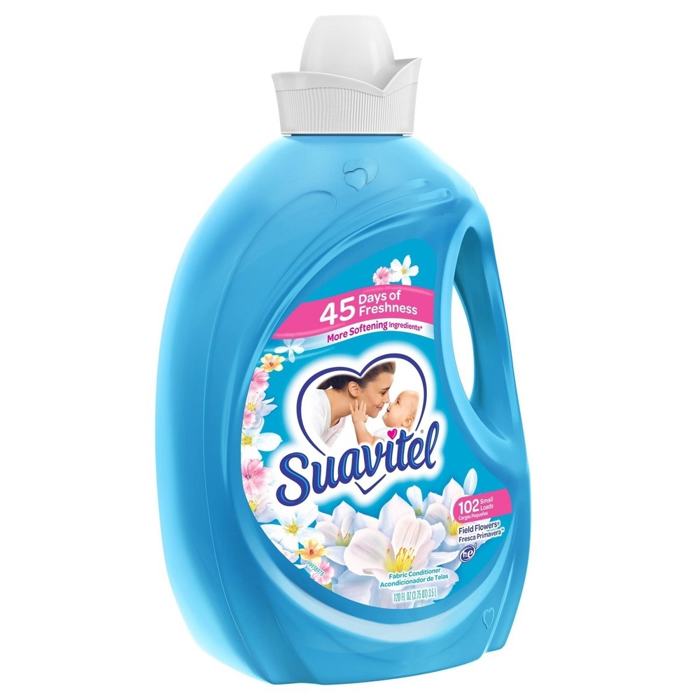 slide 2 of 5, Suavitel Field Flowers Liquid Fabric Softener, 135 fl oz