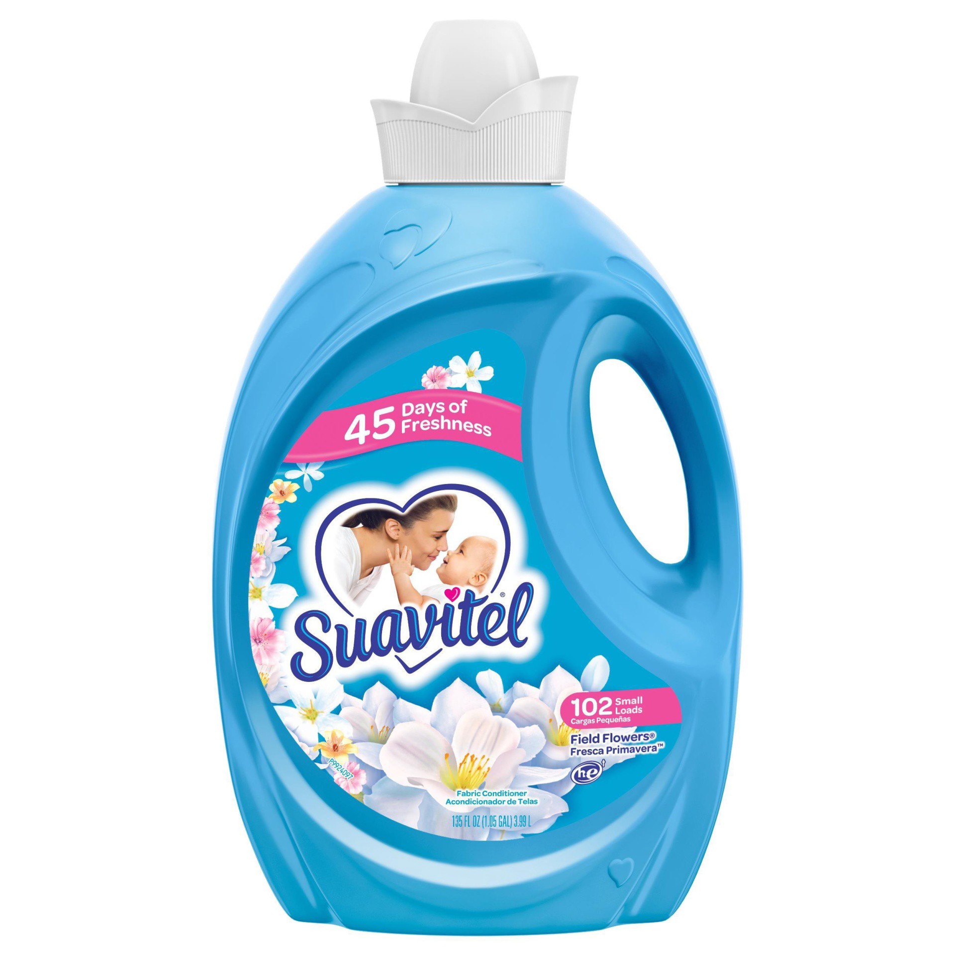 slide 1 of 5, Suavitel Field Flowers Liquid Fabric Softener, 135 fl oz