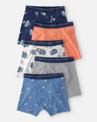Carters Toddler Boy 5-Pack Boxer Brief Underwear Navy/Orange 4-5