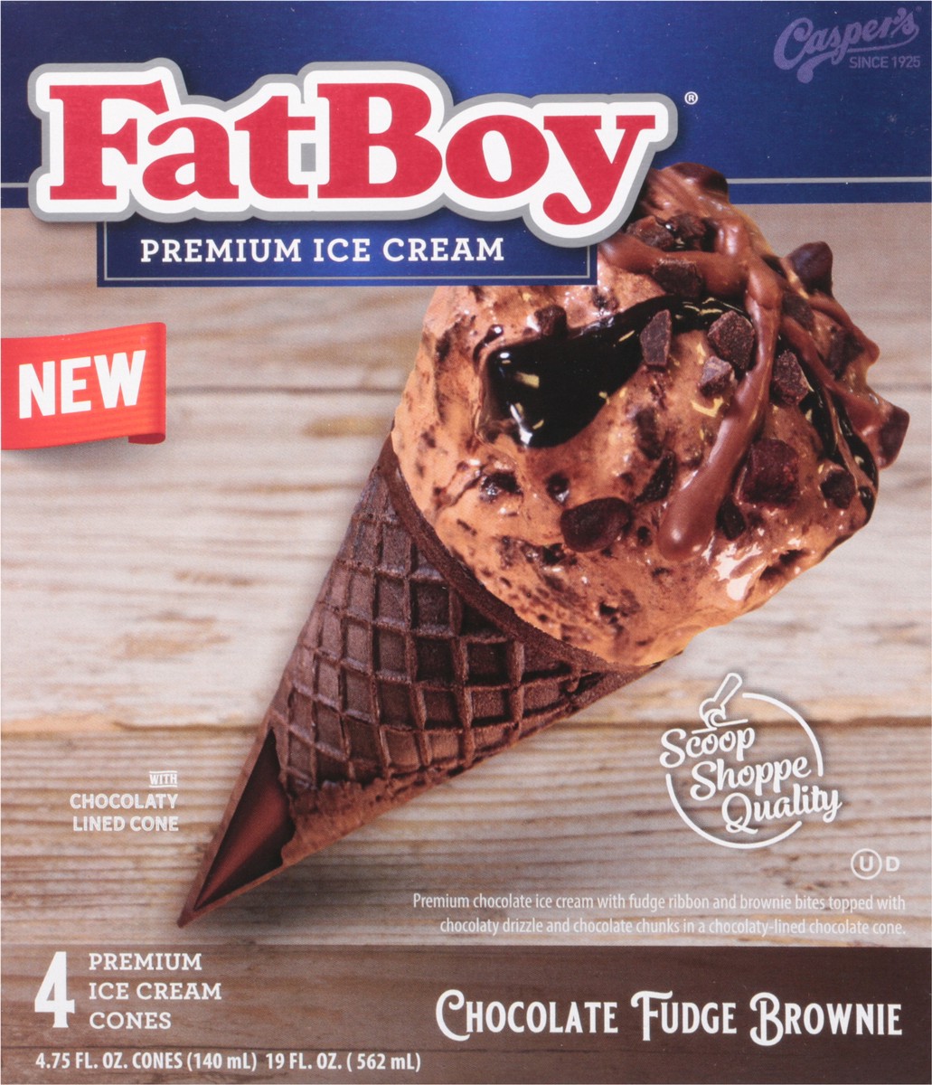 slide 8 of 10, Fat Boy Chocolate Brownie Ice Cream Cone, 4.7 fl oz