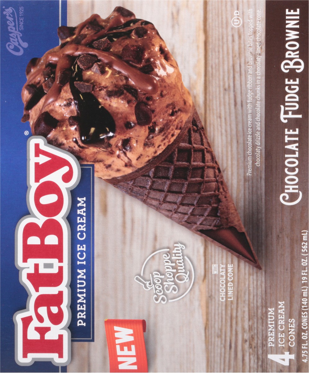 slide 9 of 10, Fat Boy Chocolate Brownie Ice Cream Cone, 4.7 fl oz