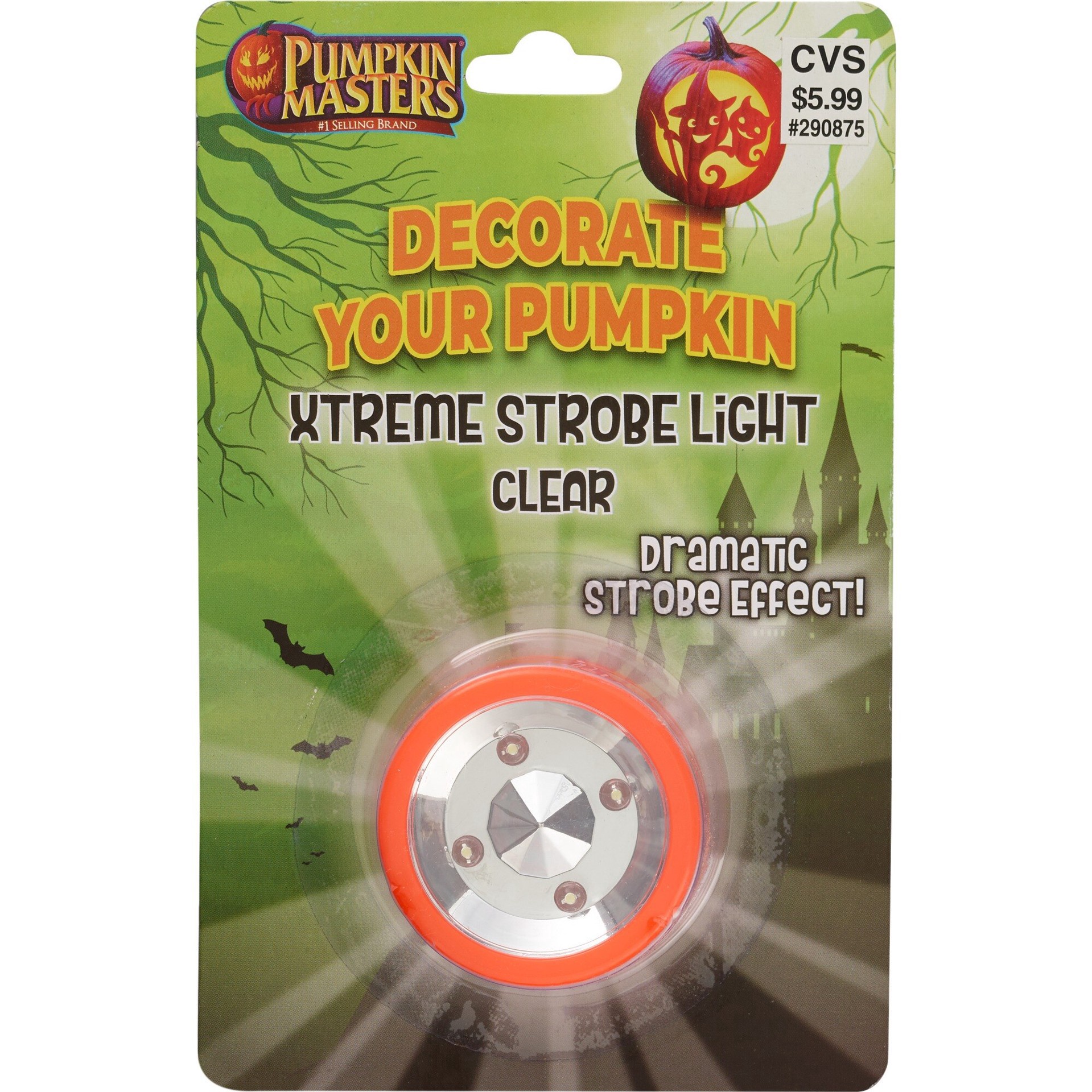 slide 1 of 1, Pumpkin Masters Xtreme Strobe Light, White, 1 ct