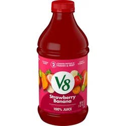 V8 Strawberry Banana 100% Fruit and Vegetable Juice, 46 fl oz