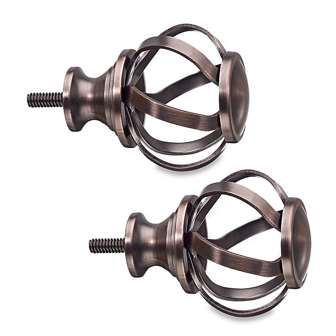 slide 1 of 1, Cambria Classic Complete Accord Twist Finial - Oil Rubbed Bronze, 2 ct