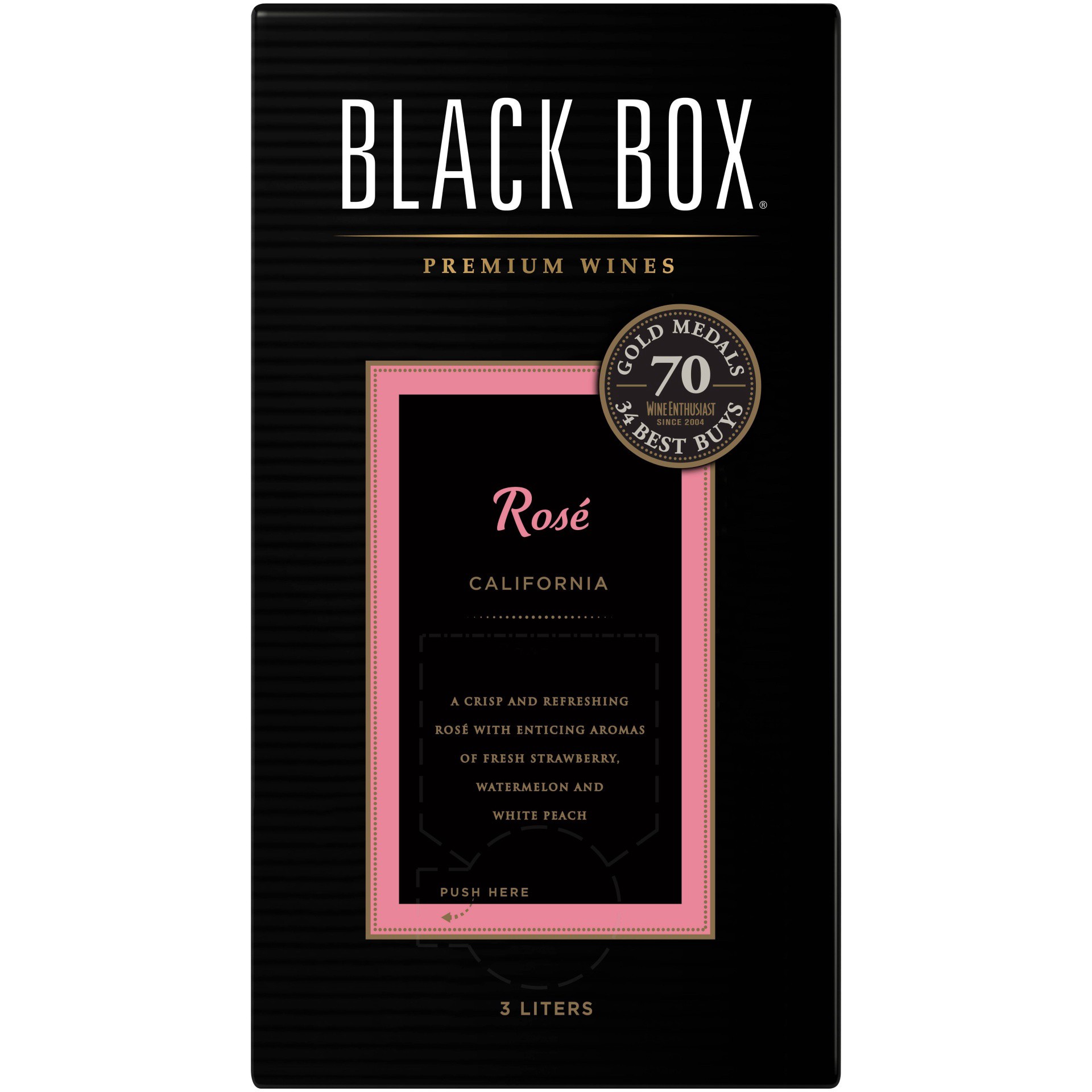 slide 1 of 2, Black Box Wine, Rose, 3000 ml