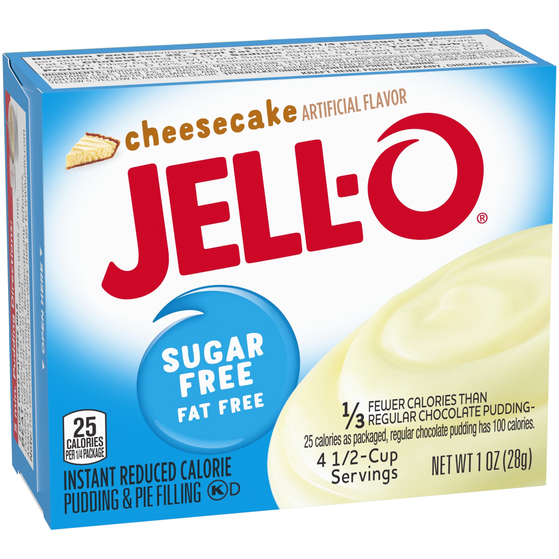 slide 6 of 10, Jell-O Cheesecake Sugar Free & Fat Free Instant Pudding & Pie Filling Mix, 1 oz