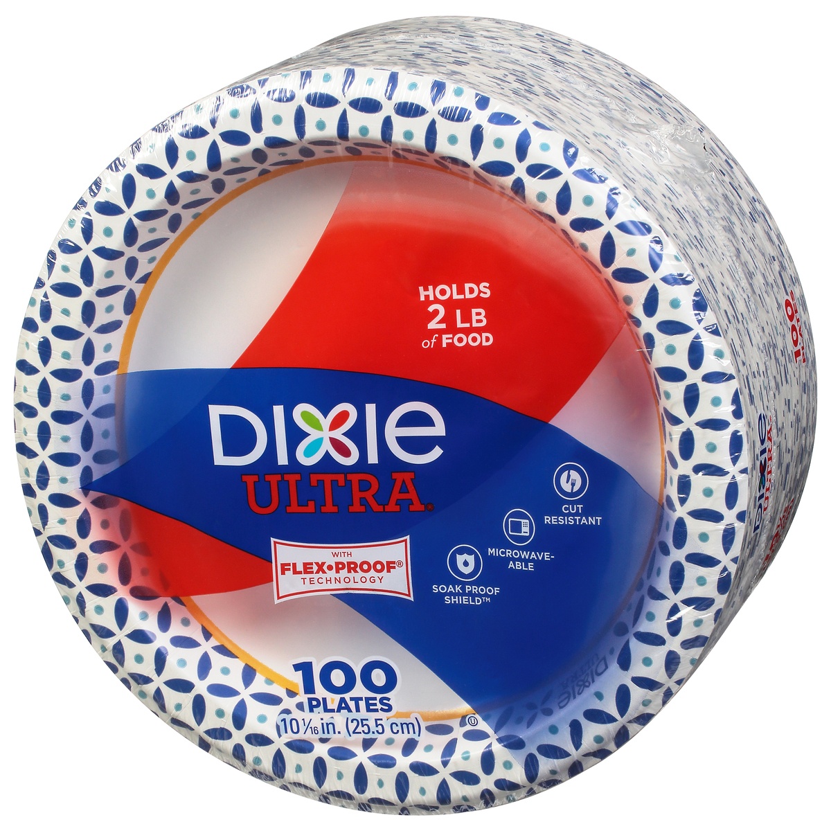 slide 3 of 9, Dixie Ultra Strong Paper Plates, 100 ct; 10 1/16 in