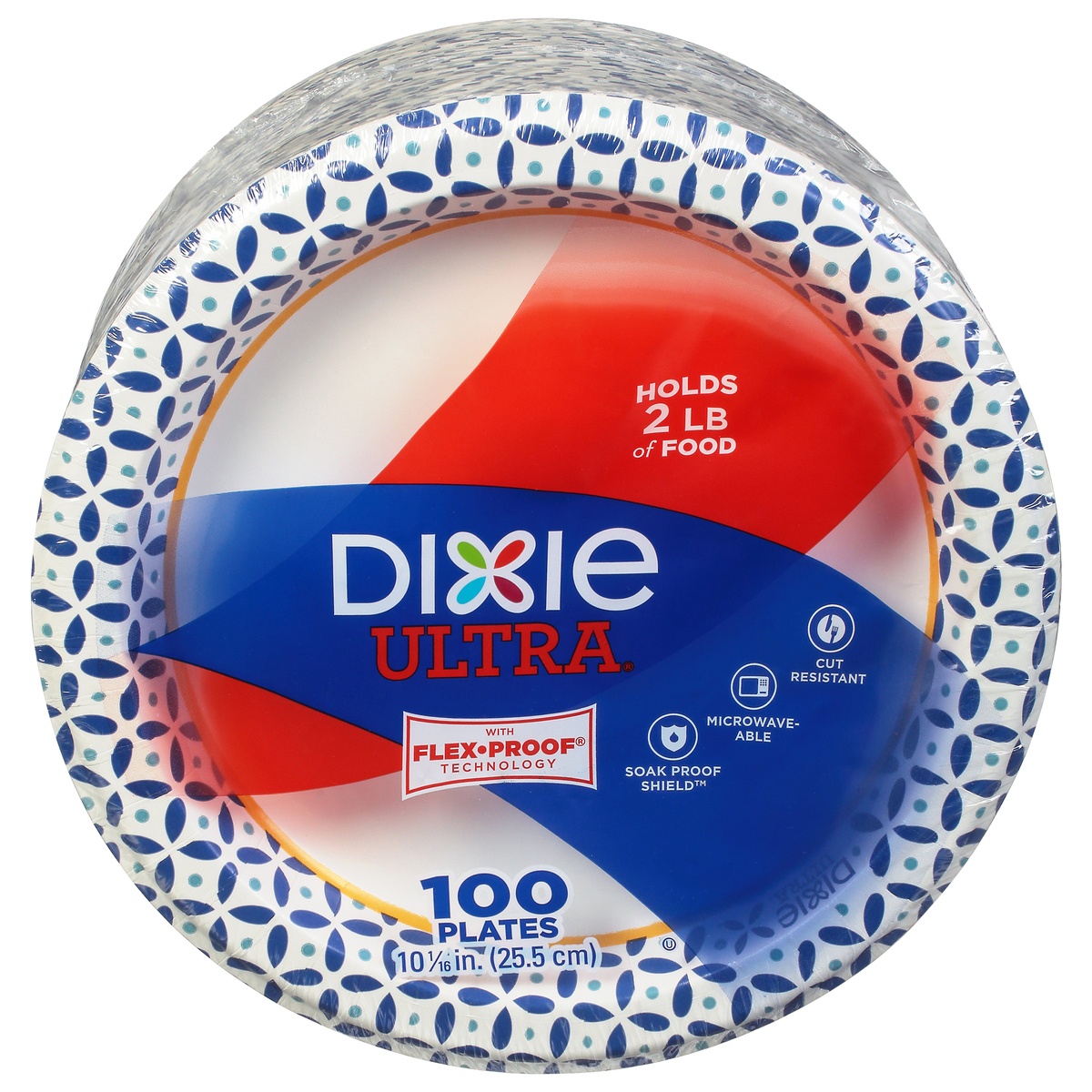 slide 1 of 9, Dixie Ultra Strong Paper Plates, 100 ct; 10 1/16 in