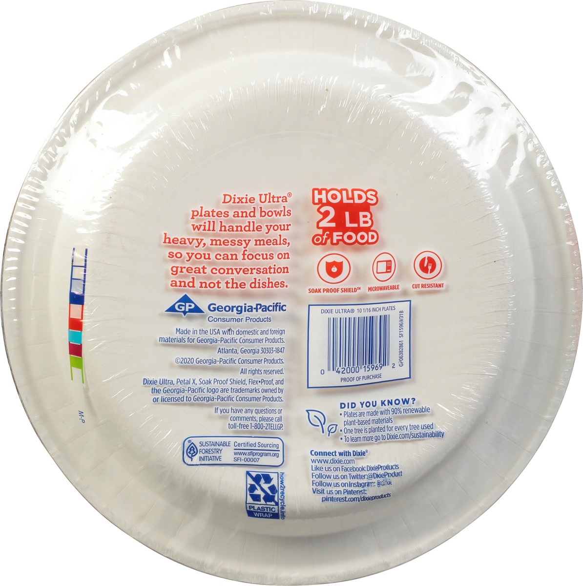 slide 8 of 9, Dixie Ultra Strong Paper Plates, 100 ct; 10 1/16 in