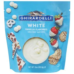 Ghirardelli White Vanilla Flavored Melting Wafers 10 oz