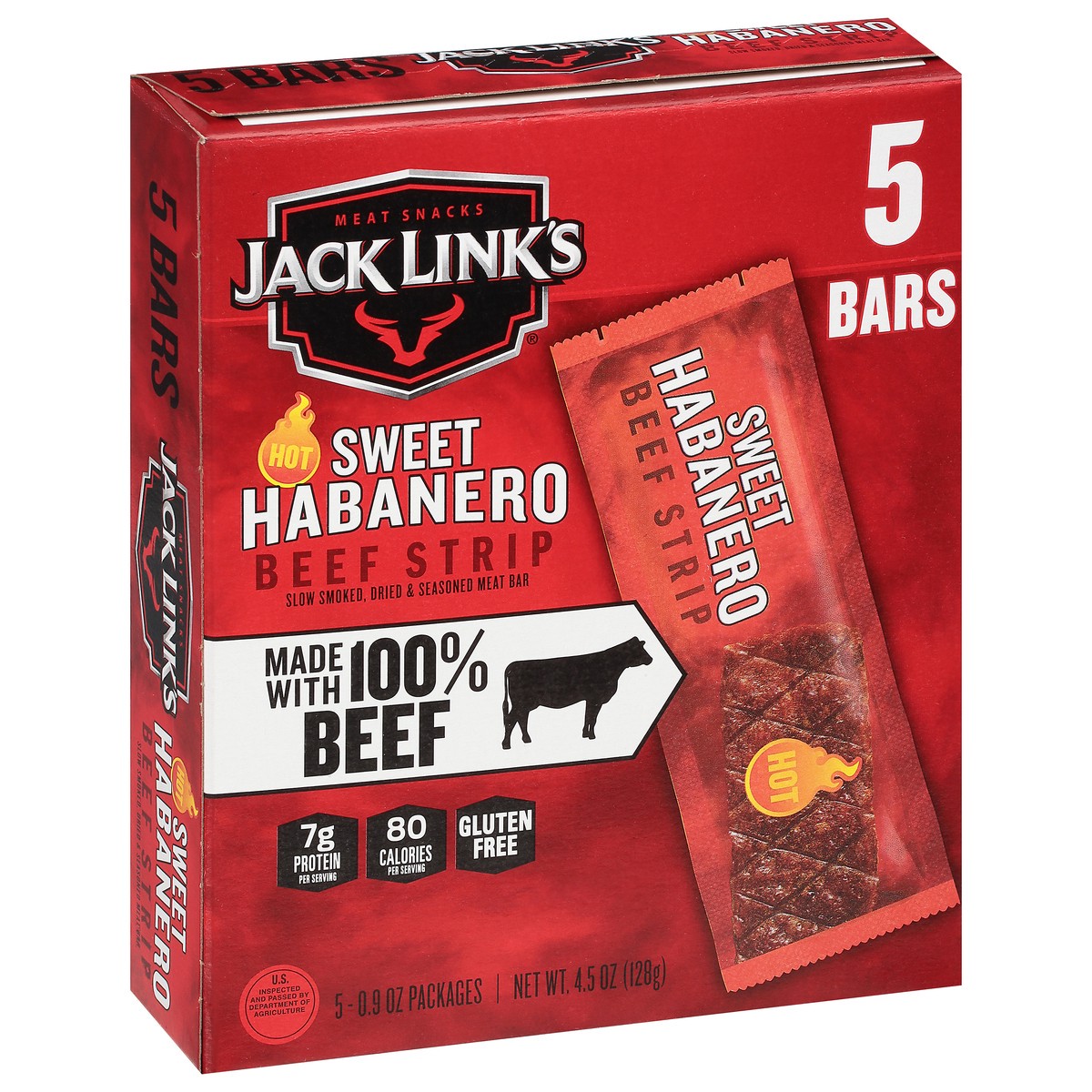 slide 2 of 9, Jack Link's 4.5Oz Jack Link's Sweet Habanero Beef Steak Strip 1/1 Consumer Unit, 4.5 oz