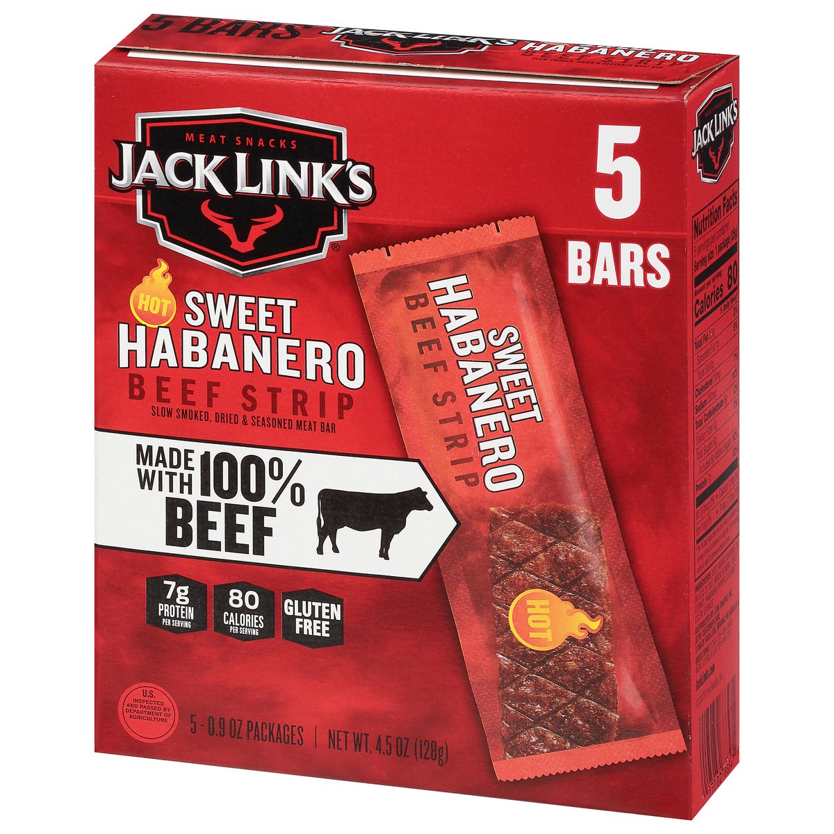 slide 3 of 9, Jack Link's 4.5Oz Jack Link's Sweet Habanero Beef Steak Strip 1/1 Consumer Unit, 4.5 oz