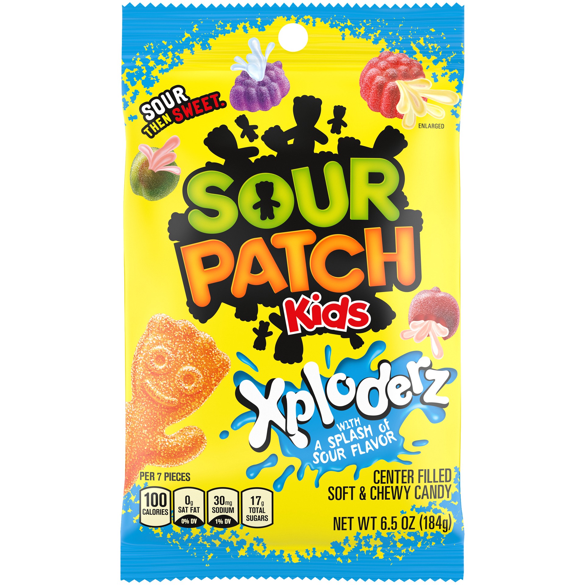 slide 1 of 6, SOUR PATCH KIDS Xploderz Soft & Chewy Candy, 6.5 oz Bag, 6.5 oz