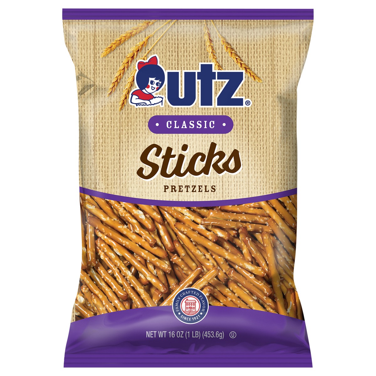 slide 1 of 5, Utz 16 oz Utz Classic Pretzel Sticks, 16 oz