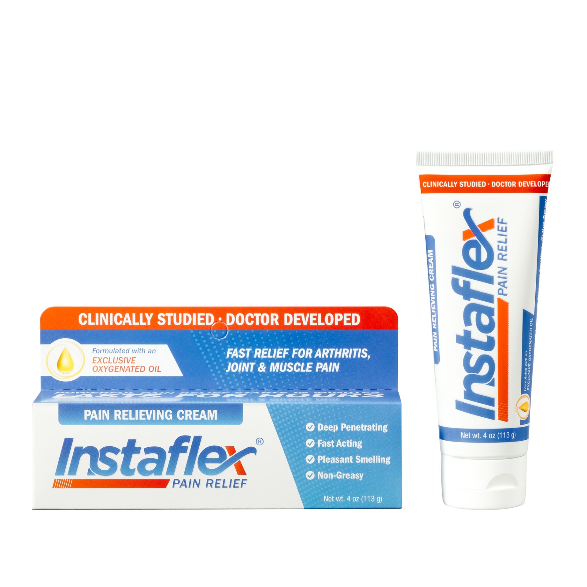 slide 1 of 1, Instaflex Pain Relieving Cream, 4 oz