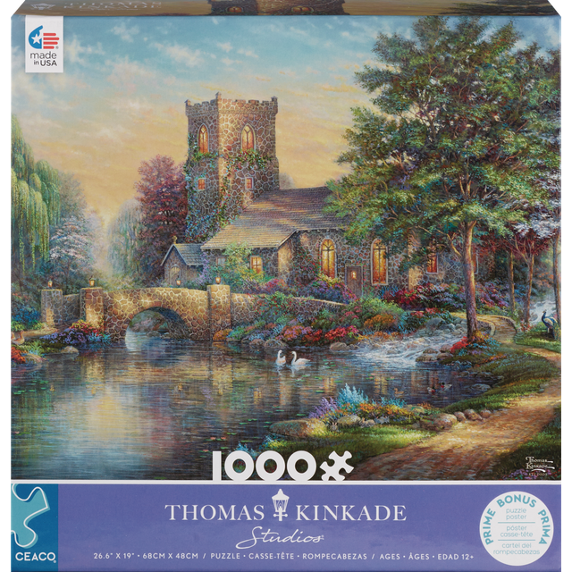 slide 1 of 1, Thomas' KinkadePuzzle Assortment: Images of Thomas' Kinkade and Kinkade Warner Brothers Movies artwork, 1000 ct