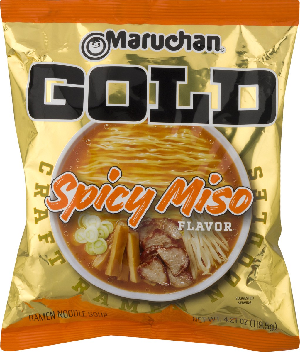 slide 7 of 9, Maruchan Gold Ramen Spicy Miso Noodle Soup 4.21 oz, 4.21 oz