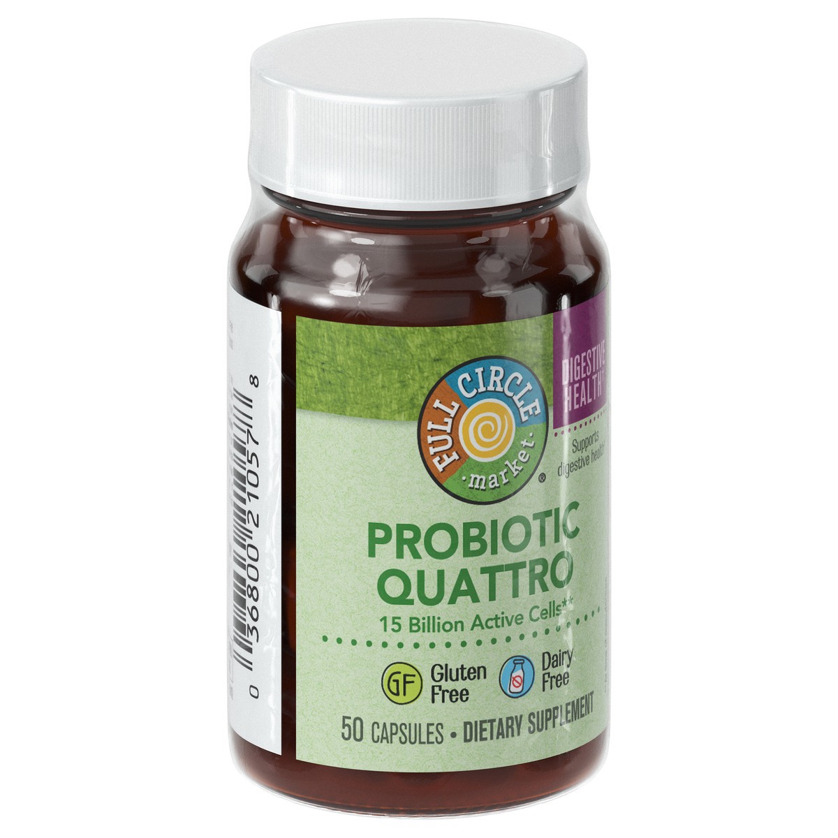 slide 4 of 4, Full Circle Market Digestive Health Probiotic Quattro 50 Capsules, 50 ct