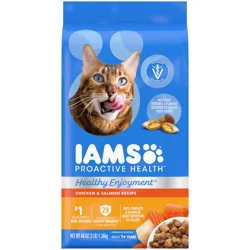 Proactive Health Premium Adult 1+ Years Healthy Enjoyment Chicken & Salmon Recipe Cat Nutrition 48 oz