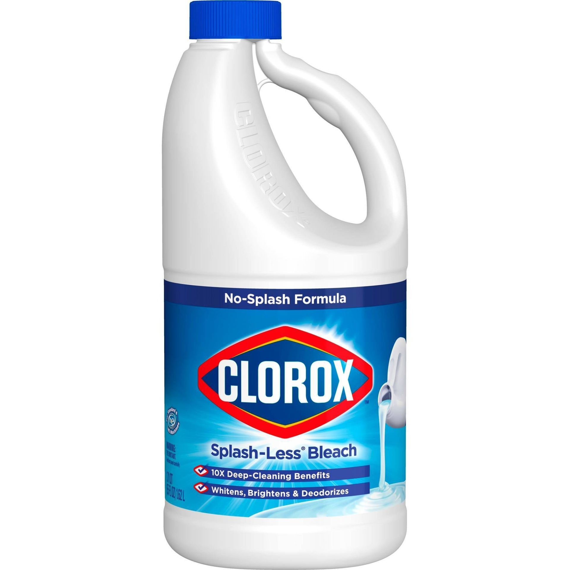 slide 1 of 7, Clorox Splash-Less Regular Bleach, 55 oz