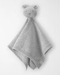 Littleplanet Baby Organic Cotton Bear Lovey - Heather Grey - One Size