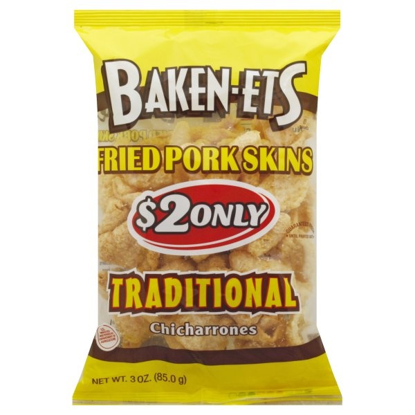 slide 1 of 6, BAKEN-ETS Chicharrones Traditional Fried Pork Skins, 3.5 oz