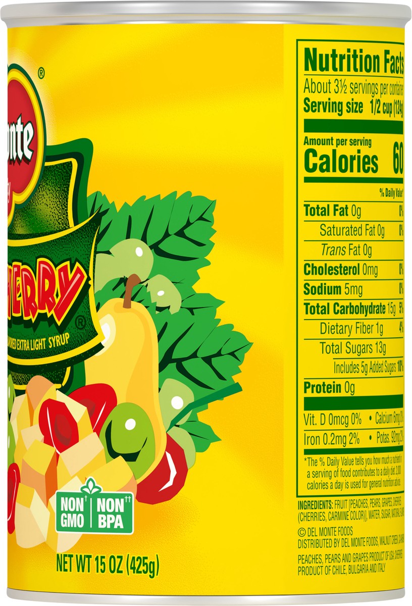 slide 6 of 7, Del Monte Very Cherry Mixed Fruit 15 oz, 15 oz