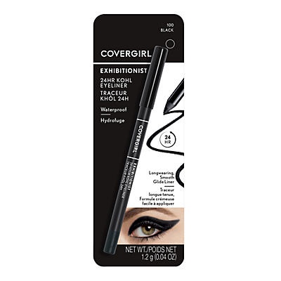 slide 1 of 1, Covergirl Exhibitionist 24-Hour Kohl Eyeliner 100 Black, 0.04 oz