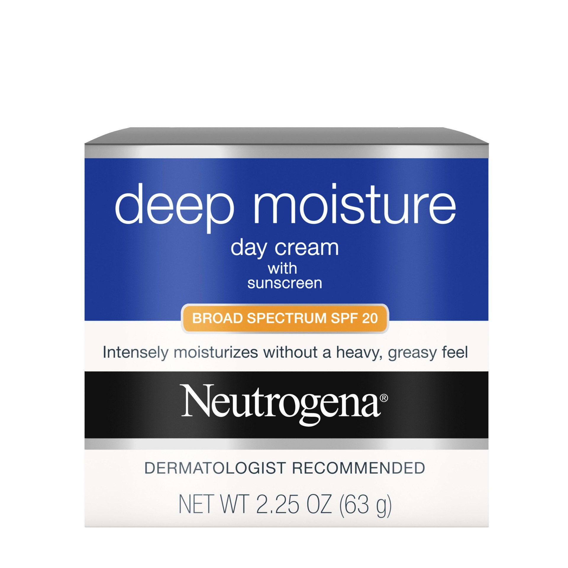 slide 3 of 5, Neutrogena Deep Moisture Day Cream With Sunscreen For Dry Skin Broad Spectrum SPF 20, 2.25 oz