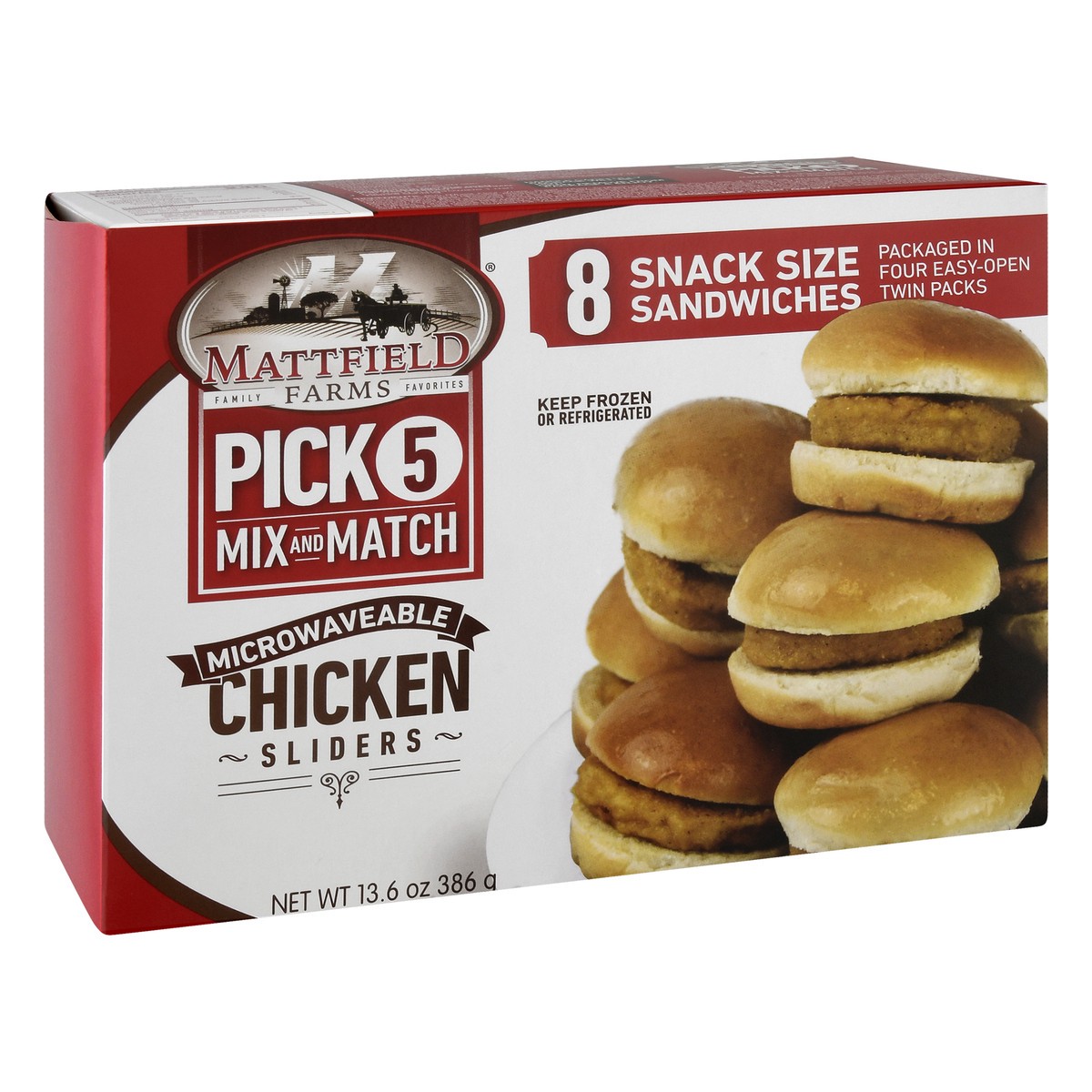 slide 8 of 13, Mattfield Farms Snack Size Chicken Microwaveable Chicken Sliders 8 ea, 13.6 oz