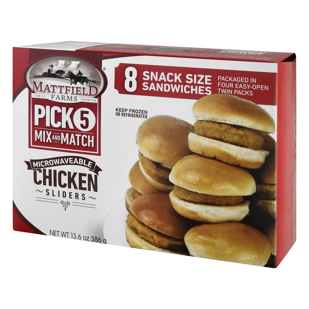 slide 13 of 13, Mattfield Farms Snack Size Chicken Microwaveable Chicken Sliders 8 ea, 13.6 oz