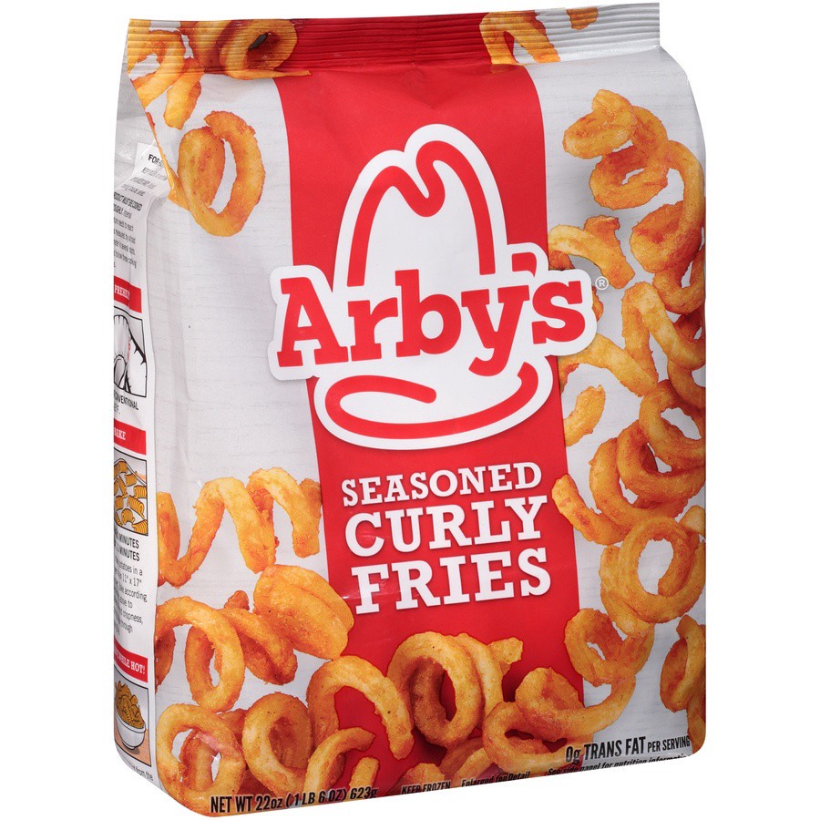 slide 4 of 8, Arby's Seasoned Curly Fries, 22 oz