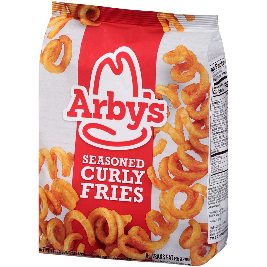 slide 7 of 8, Arby's Seasoned Curly Fries, 22 oz
