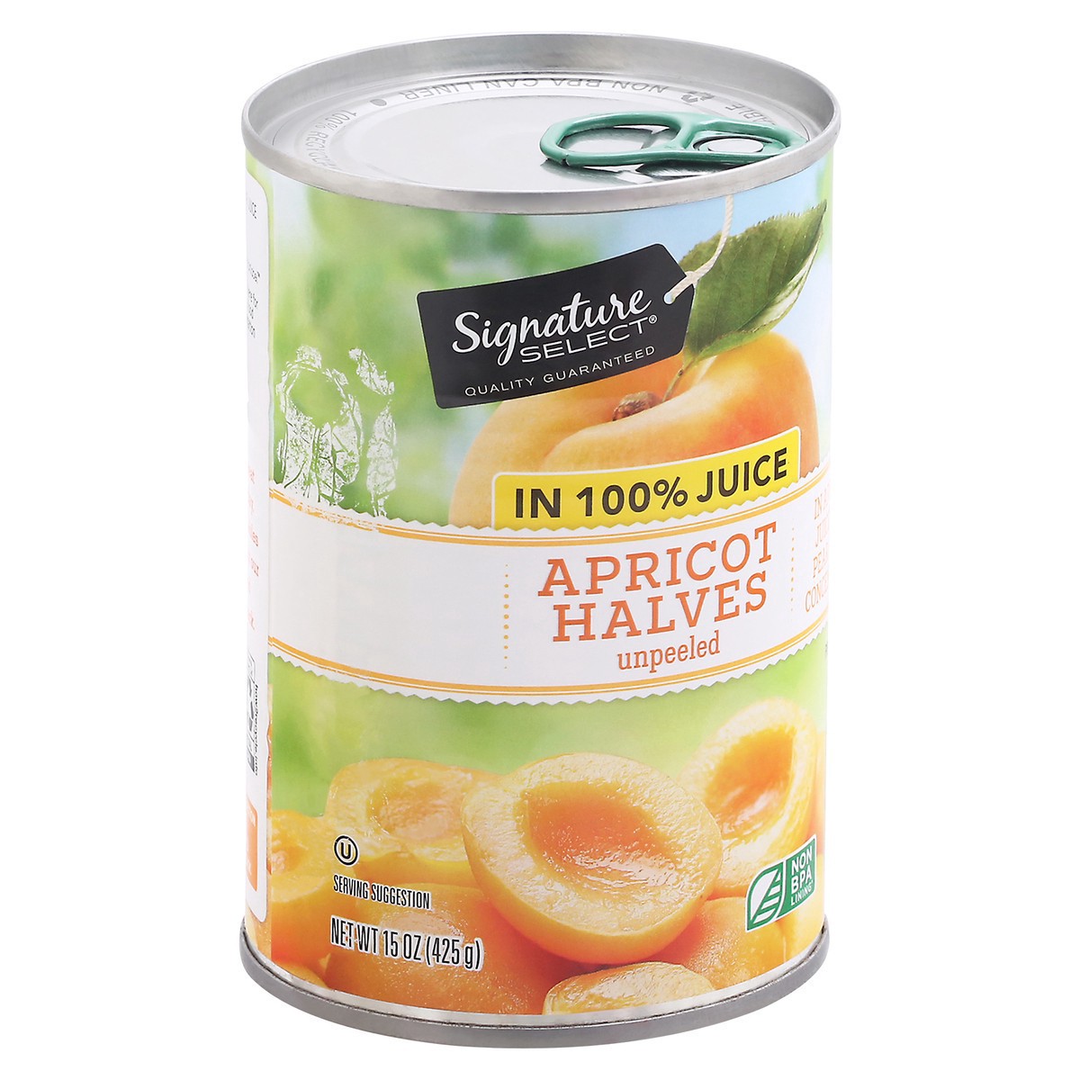 slide 3 of 9, Signature Select Unpeeled Apricot Halves 15 oz, 15 oz