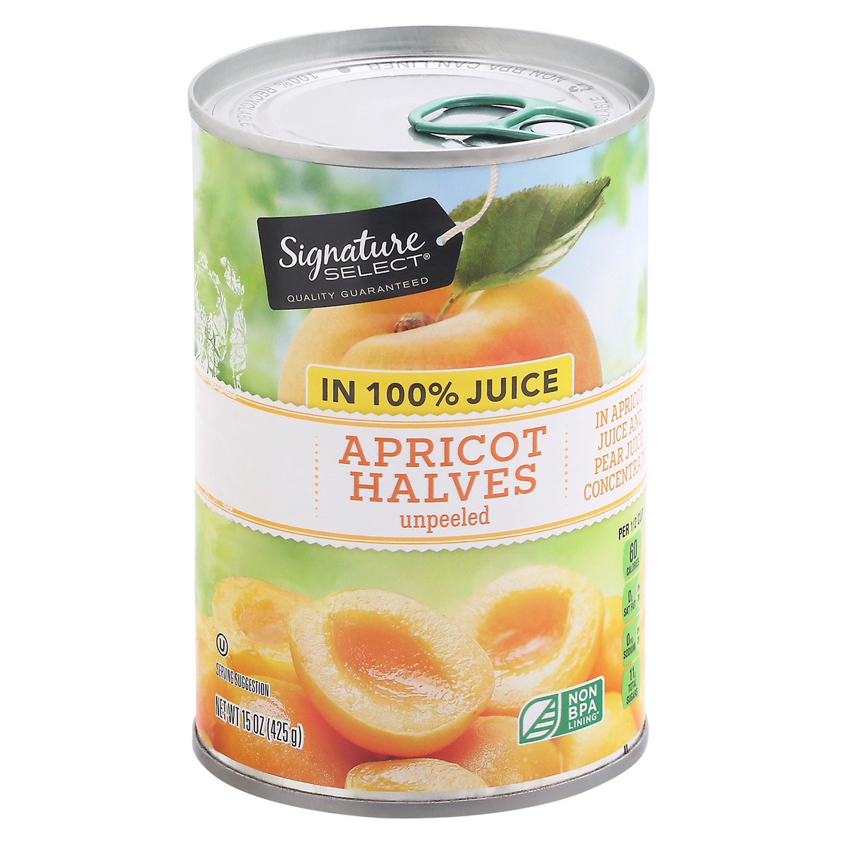 slide 1 of 9, Signature Select Unpeeled Apricot Halves 15 oz, 15 oz