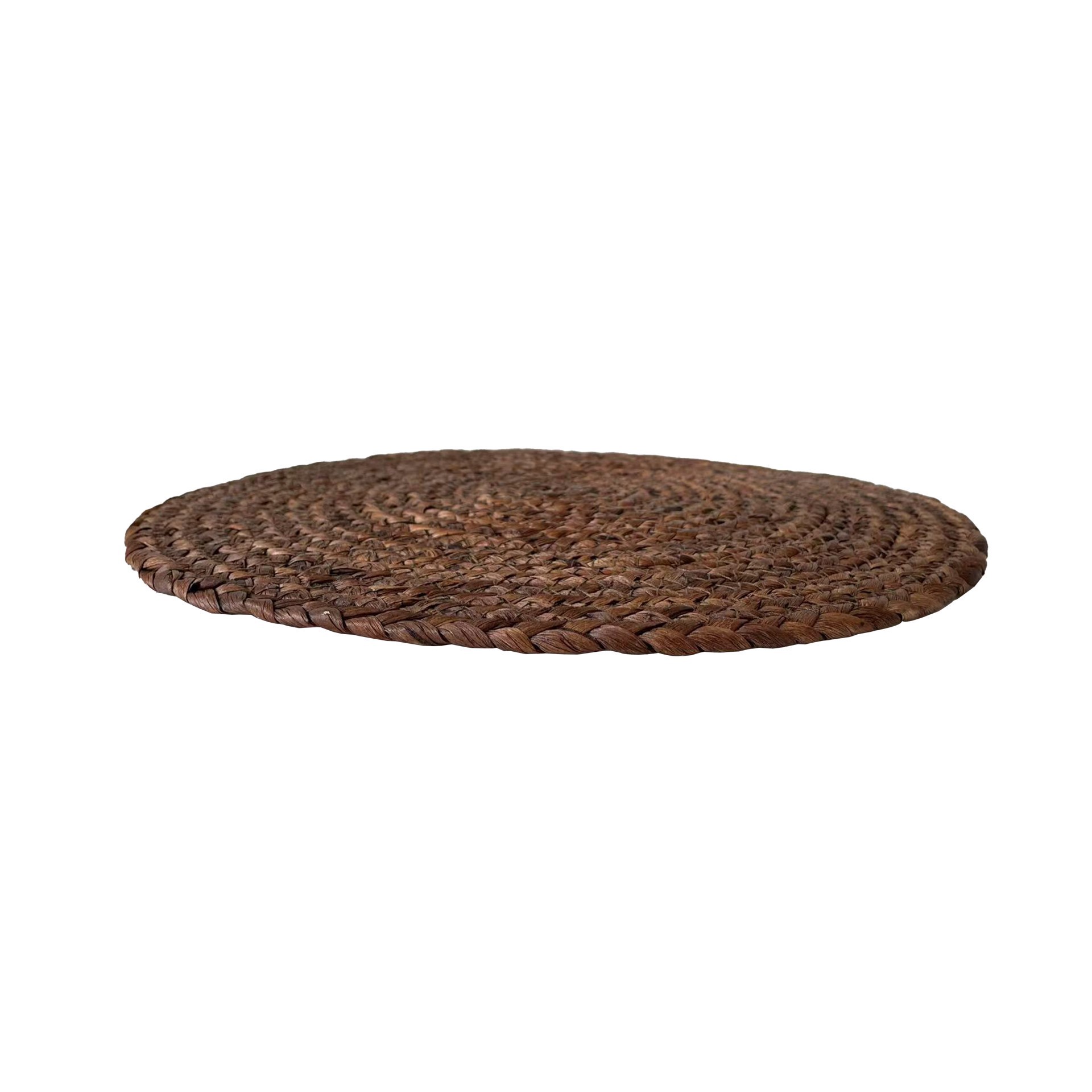 slide 2 of 3, 14" Brown Braided Round Rush Placemat By Ashland, 14 in