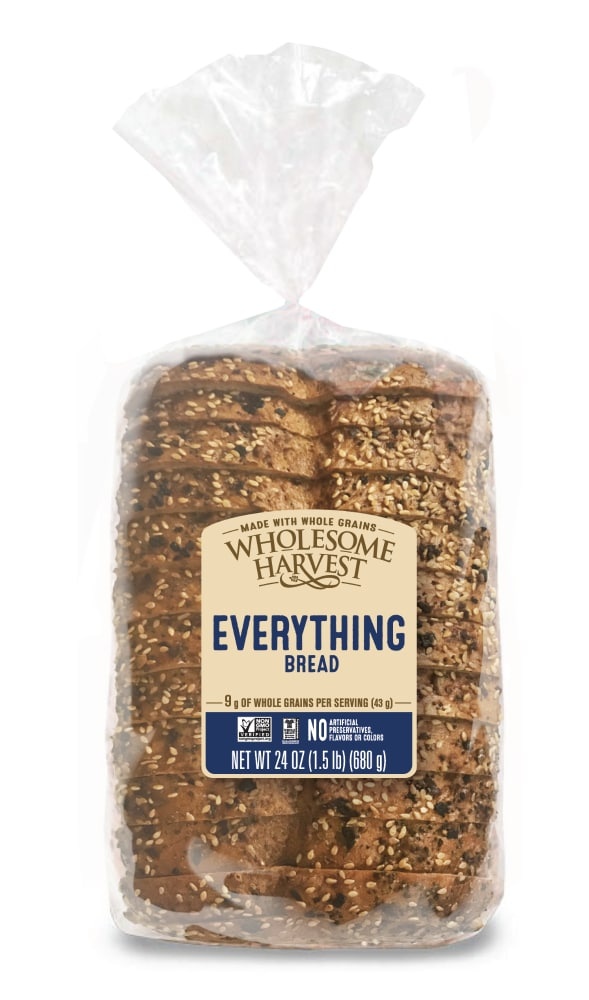 slide 1 of 1, Wholesome Harvest Everything Sandwich Bread, 24 oz