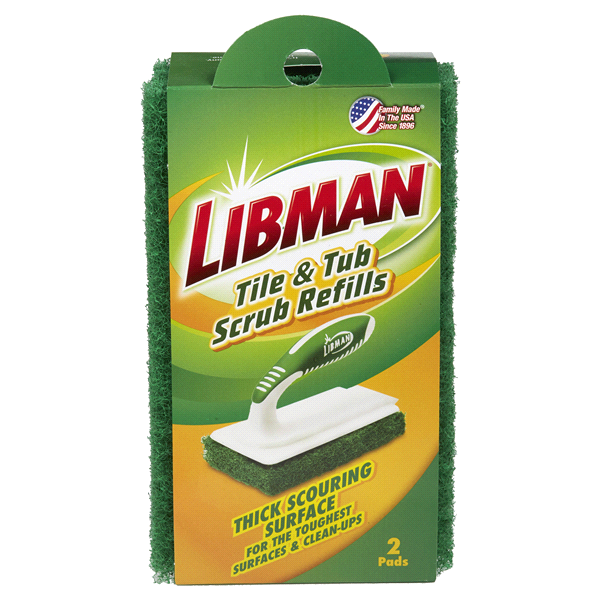 slide 1 of 1, Libman Tile & Tub Scrub Refill, 2 ct