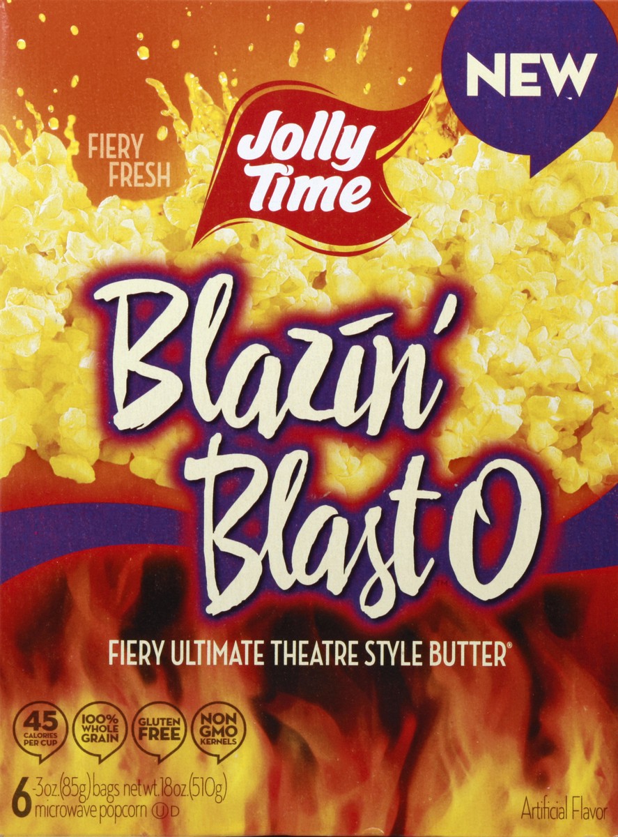 slide 4 of 5, Jolly Time Microwave Popcorn Blazin' Blast O, 6 ct