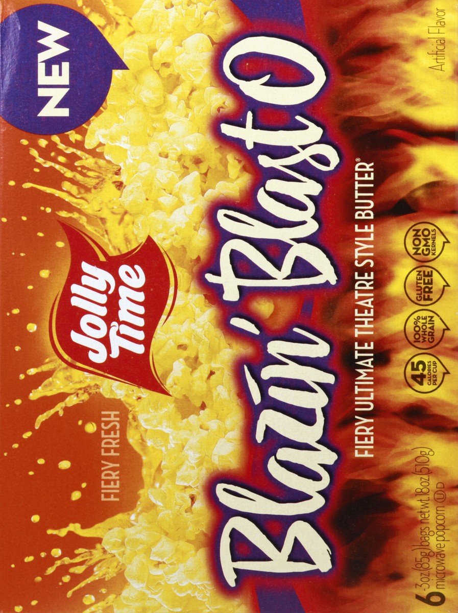 slide 5 of 5, Jolly Time Microwave Popcorn Blazin' Blast O, 6 ct