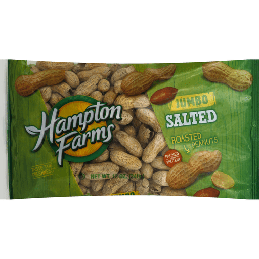 Hampton Farms Jumbo Salted Roasted Peanuts 12 oz | Shipt