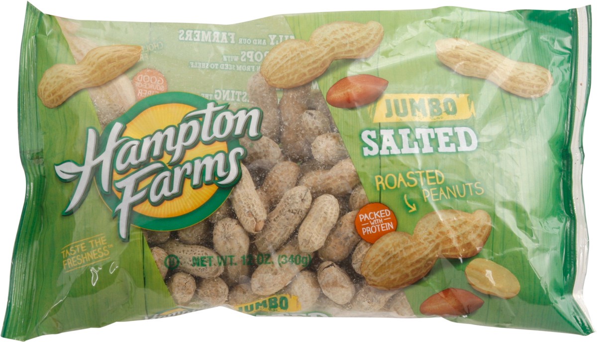 slide 6 of 9, Hampton Farms Jumbo Roasted Salted Peanuts 12 oz Bag, 12 oz