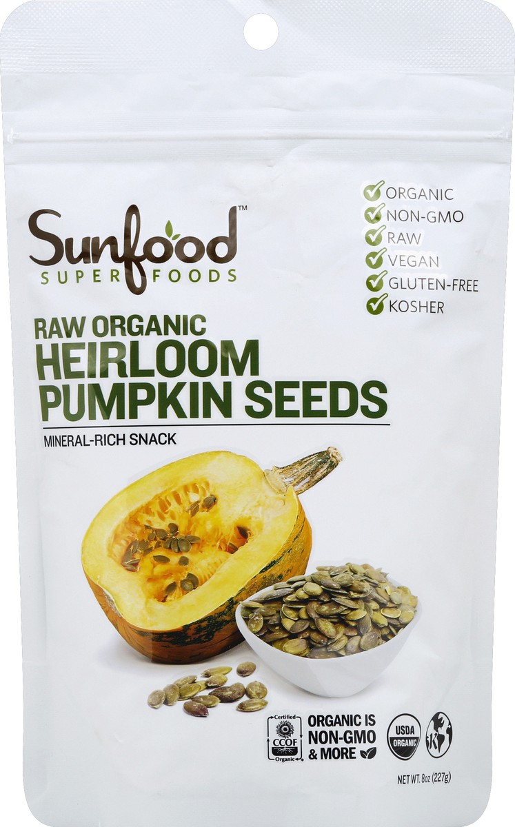 slide 2 of 3, SunFood Superfoods Pumpkin Seeds 8 oz, 8 oz